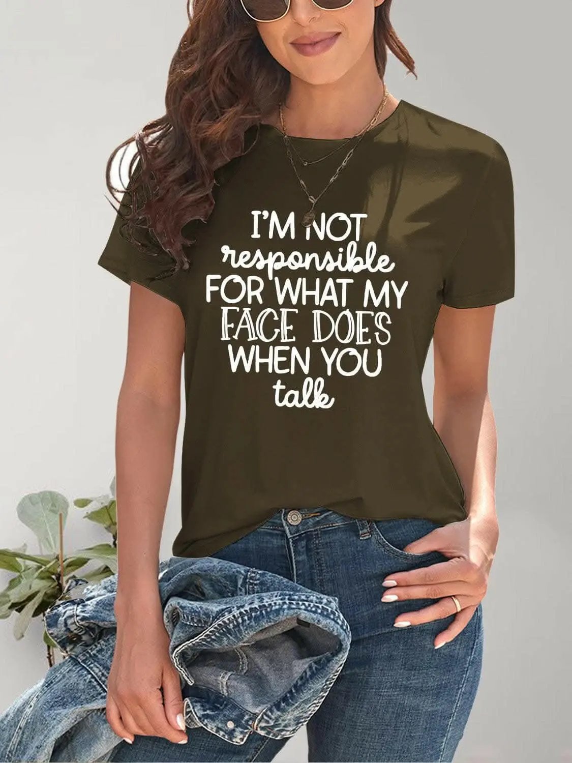 Stylish letter print tee - comfy fit - Love Salve